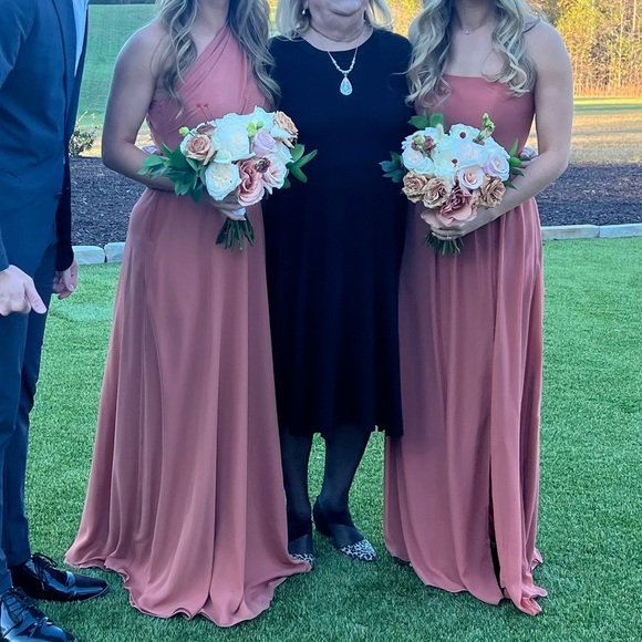 Birdy Grey Strapless Prom Maxi Bridesmaid Wedding Guest Dress August Terracotta - Picture 12 of 12